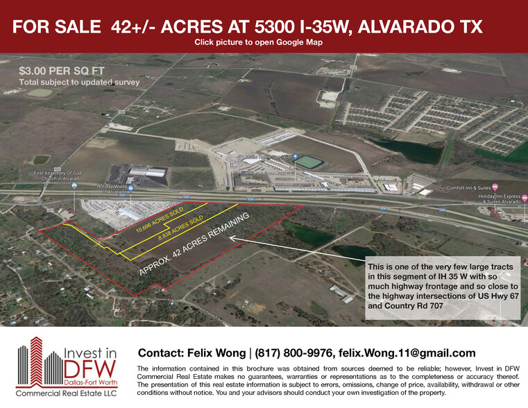 Primary Photo Of 35 S Ih W, Alvarado Land For Sale