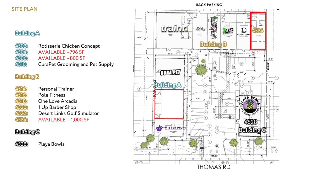 More Photos Of 4502-4528 E Thomas Rd, Phoenix Unknown For Lease