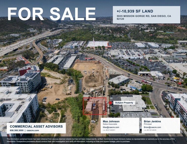 Primary Photo Of 5935 Mission Gorge Rd, San Diego Land For Sale