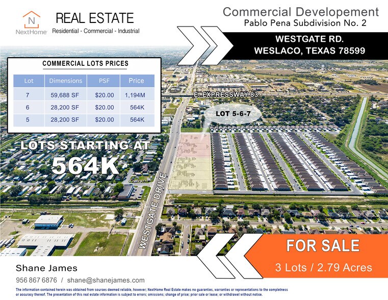 Primary Photo Of 1805 N. Westgate Drive, Weslaco Land For Sale