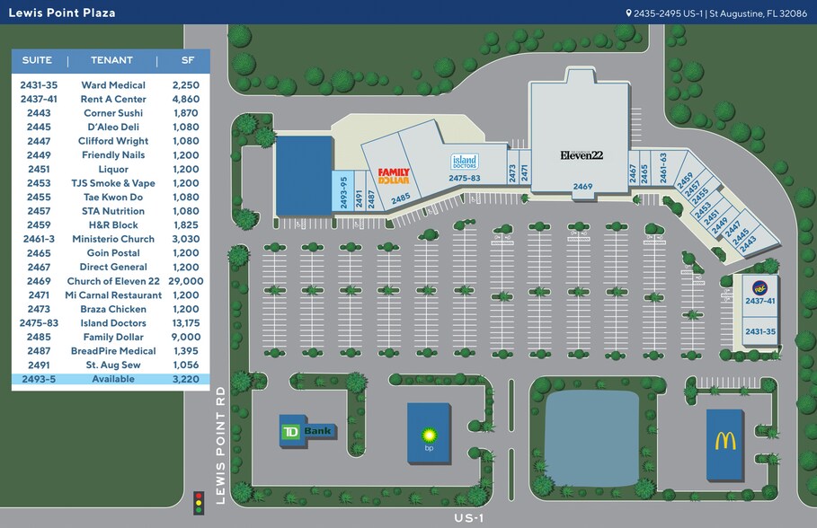 More Photos Of 2435-2495 US-1 S, Saint Augustine General Retail For Lease