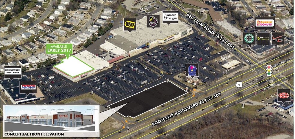 More Photos Of 9908-9960 Roosevelt Blvd, Philadelphia Freestanding For Lease