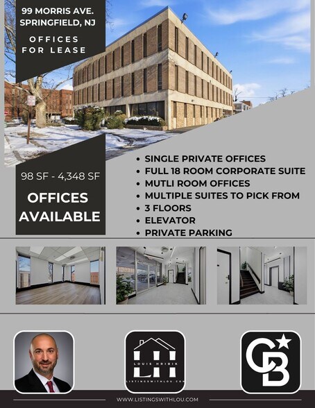 More Photos Of 99 Morris Ave, Springfield Office For Lease