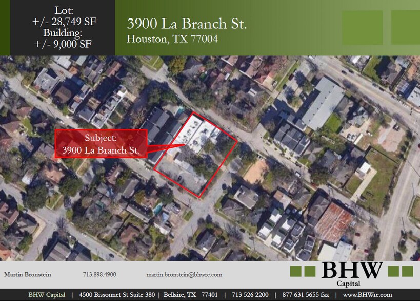 Primary Photo Of 3900 La Branch St, Houston Land For Sale