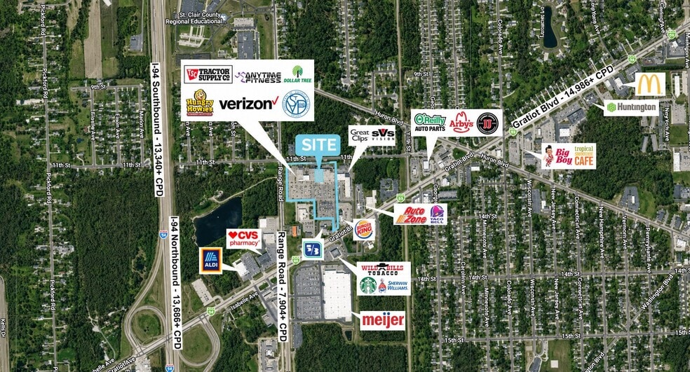 More Photos Of 3198-3280 Gratiot Ave, Marysville Freestanding For Lease