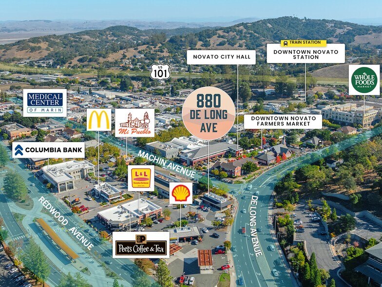 More Photos Of 880 De Long Ave, Novato Freestanding For Lease