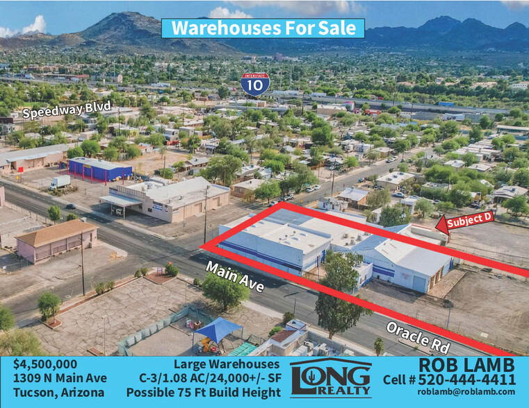 Primary Photo Of 1309 N Main Ave, Tucson Warehouse For Sale