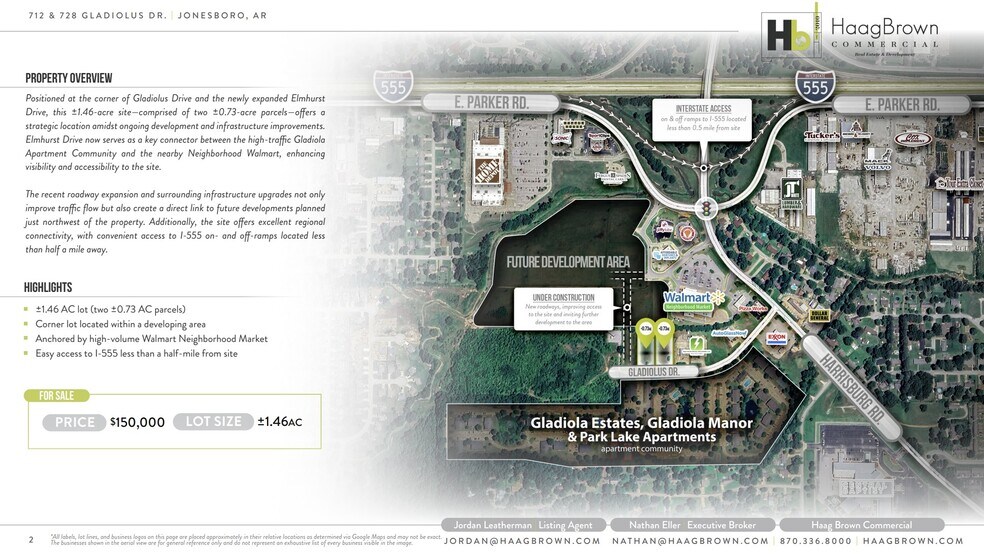 More Photos Of 712 & 728 Gladiolus Dr, Jonesboro Land For Sale