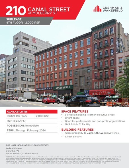 More Photos Of 206-212 Canal St, New York Office Residential For Sale