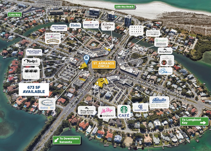 More Photos Of 400-423 Saint Armands Cir, Sarasota Storefront Retail Office For Lease