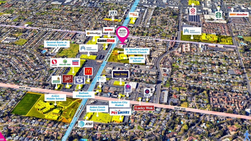 More Photos Of 3133-3141 Arden Way, Sacramento Freestanding For Lease