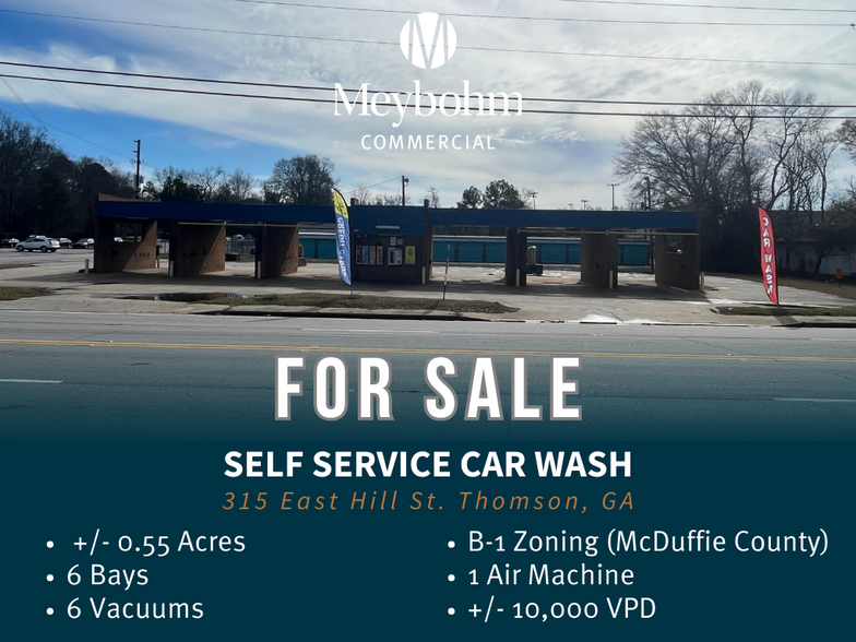 Primary Photo Of 315 E Hill St, Thomson Carwash For Sale