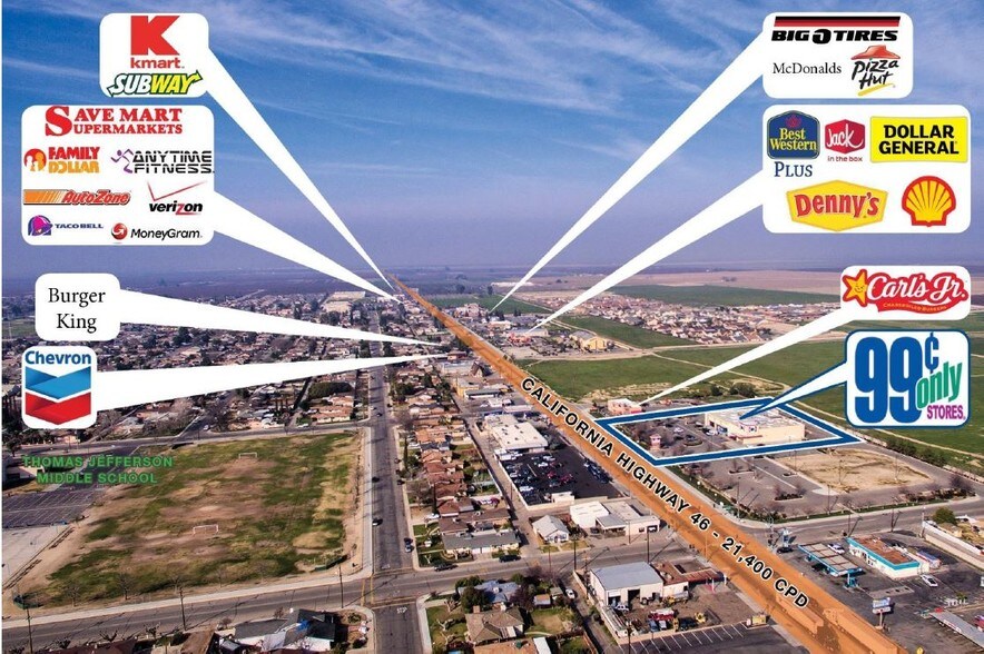 More Photos Of 1304 Highway 46, Wasco Freestanding For Sale