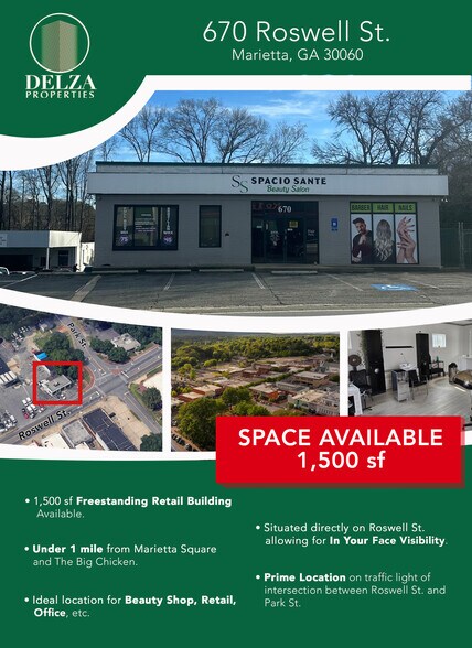 Primary Photo Of 670-686 Roswell St NE, Marietta Unknown For Lease