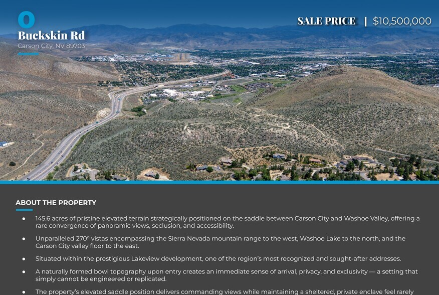 More Photos Of 0 Buckskin Rd, Carson City Land For Sale