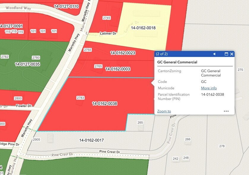 More Photos Of 2783 Marietta Hwy, Canton Land For Sale