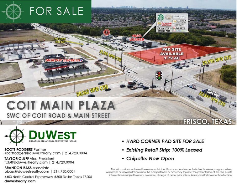 Primary Photo Of Coit Rd & Main St, Frisco Land For Sale