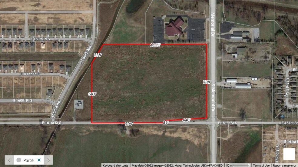 Primary Photo Of NW/C 161st & Memorial Drive, 1-23.2 AC, Bixby Land For Sale