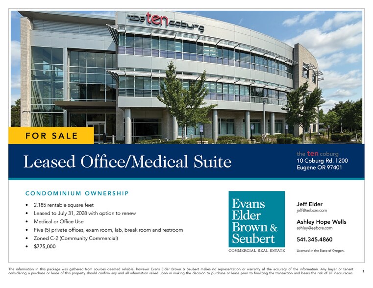 More Photos Of 10 Coburg Rd, Eugene Medical For Sale