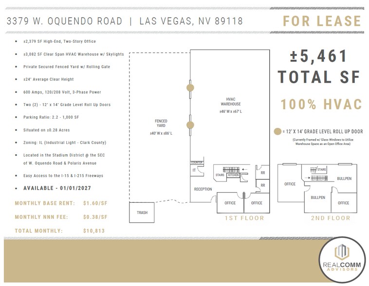 More Photos Of 3379 W Oquendo Rd, Las Vegas Warehouse For Lease