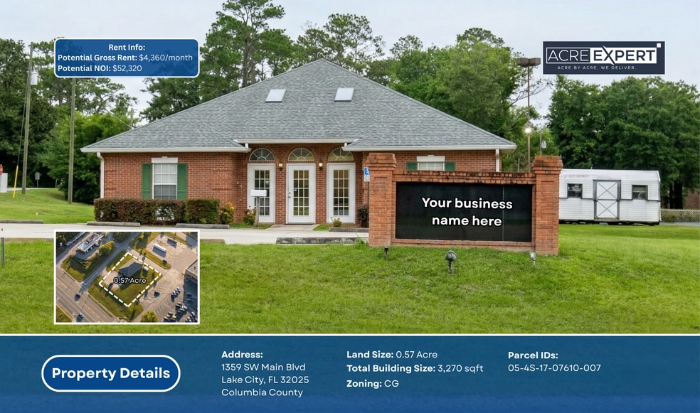 Primary Photo Of 1359 SW Main Blvd, Lake City Office For Sale