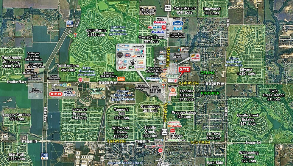 More Photos Of NEQ of Preston Rd & Frontier Pky, Prosper General Retail For Lease