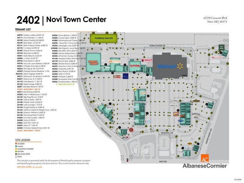 More Photos Of 43075-43271 Crescent Blvd, Novi Unknown For Lease