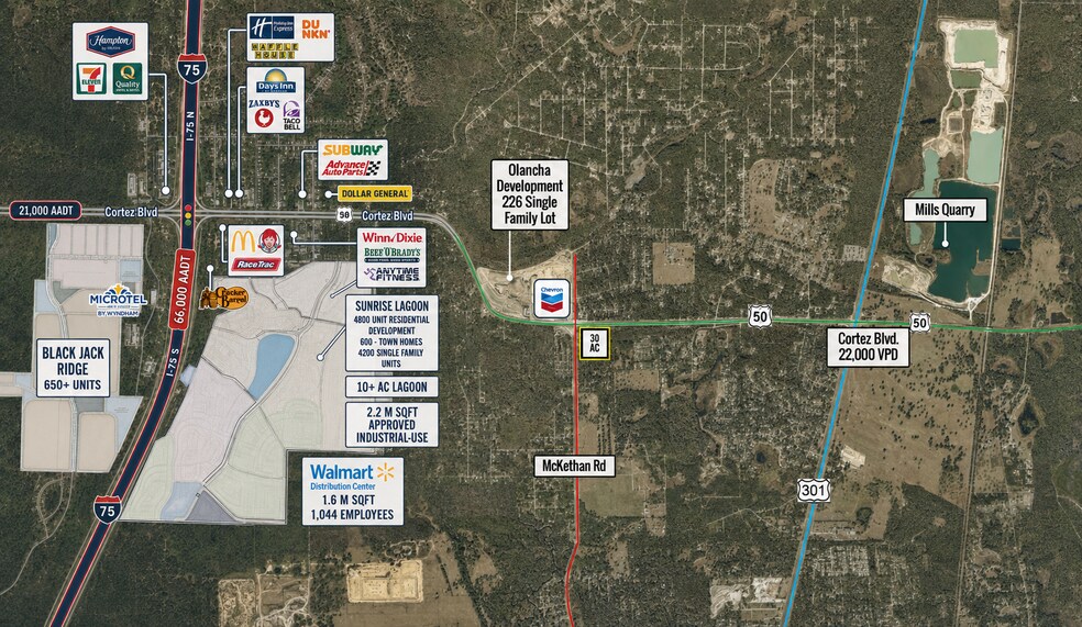 More Photos Of Cortez Blvd @ Mckethan Rd,, Ridge Manor Land For Sale