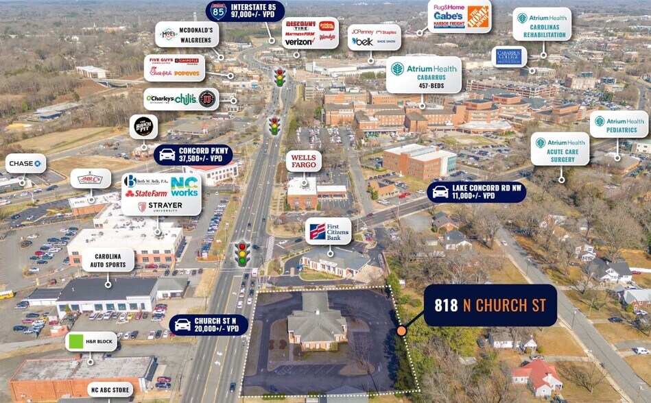 More Photos Of 818 N Church St N, Concord Bank For Sale