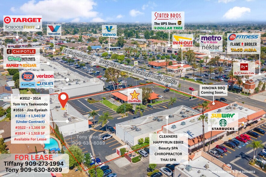 Primary Photo Of 3512-3538 E Chapman Ave, Orange Unknown For Lease