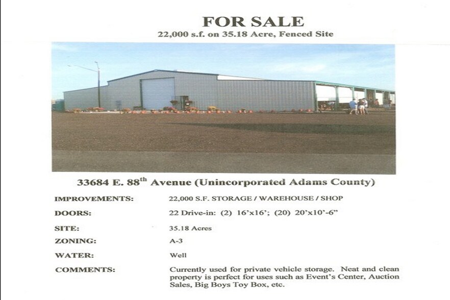 More Photos Of 33684 E 88th Ave, Commerce City Warehouse For Sale