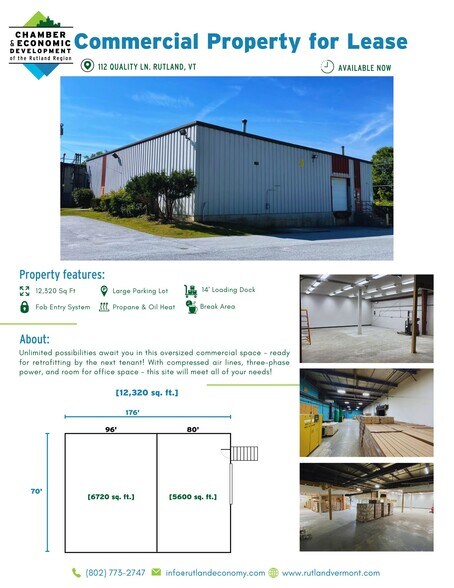 More Photos Of 112 Quality Ln, Rutland Industrial For Lease