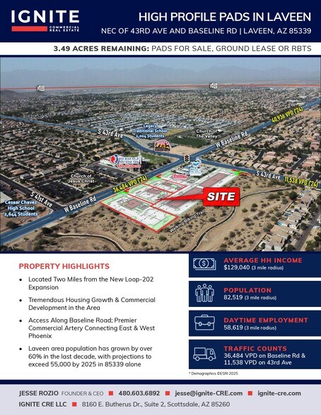 Primary Photo Of NEC 43rd & Baseline Rd, Laveen Land For Lease
