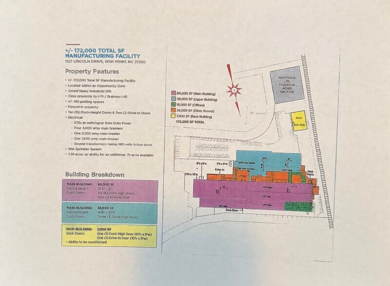 More Photos Of 1327 Lincoln Dr, High Point Manufacturing For Lease