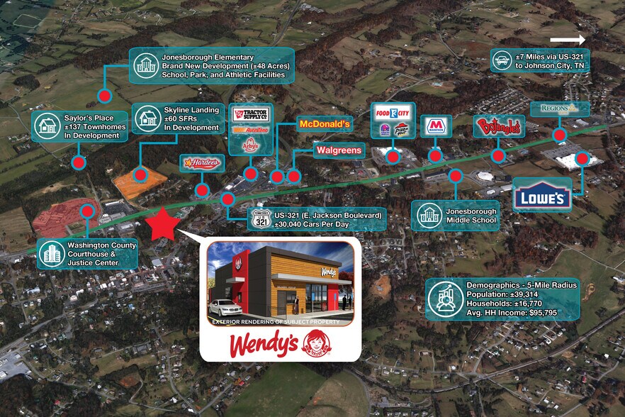 376 E Jackson Blvd, Jonesborough, TN 37659 Fast Food For Sale