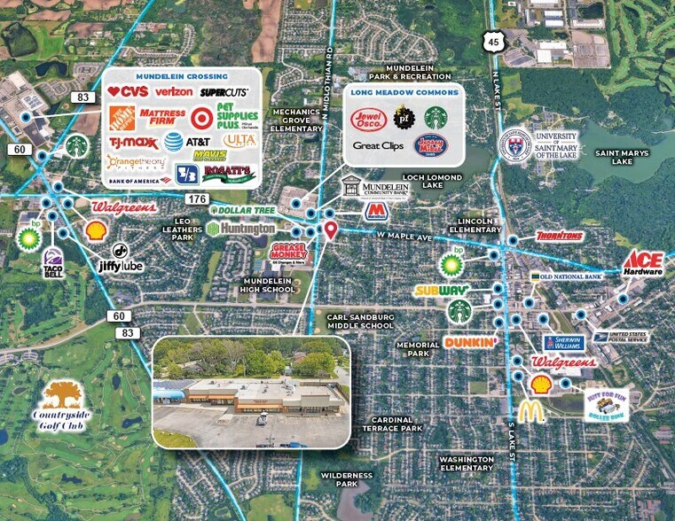 More Photos Of 605-625 N Midlothian Rd, Mundelein General Retail For Sale