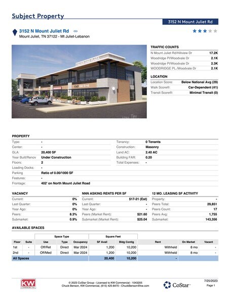More Photos Of 3152 N Mount Juliet Rd, Mount Juliet Storefront Retail Office For Lease