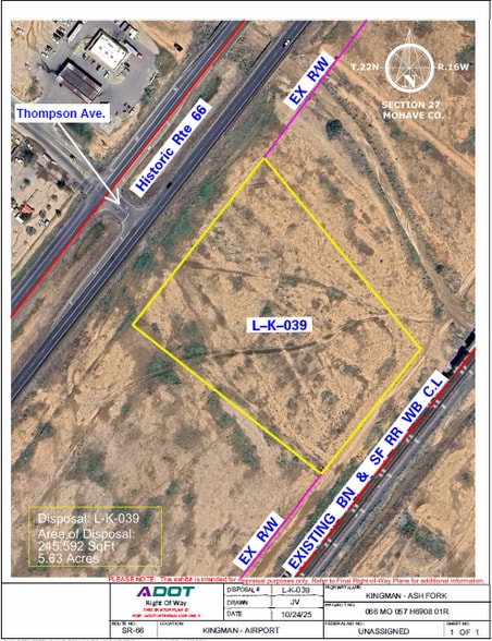 Primary Photo Of East Side of State Route 66 and South of Thompson, Kingman Land For Sale