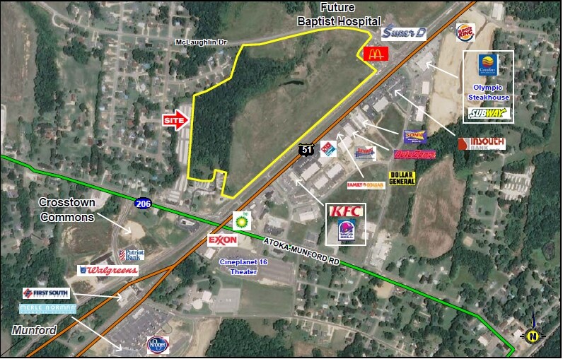 More Photos Of Hwy 51 & Atoka-Munford Rd, Atoka Land For Lease