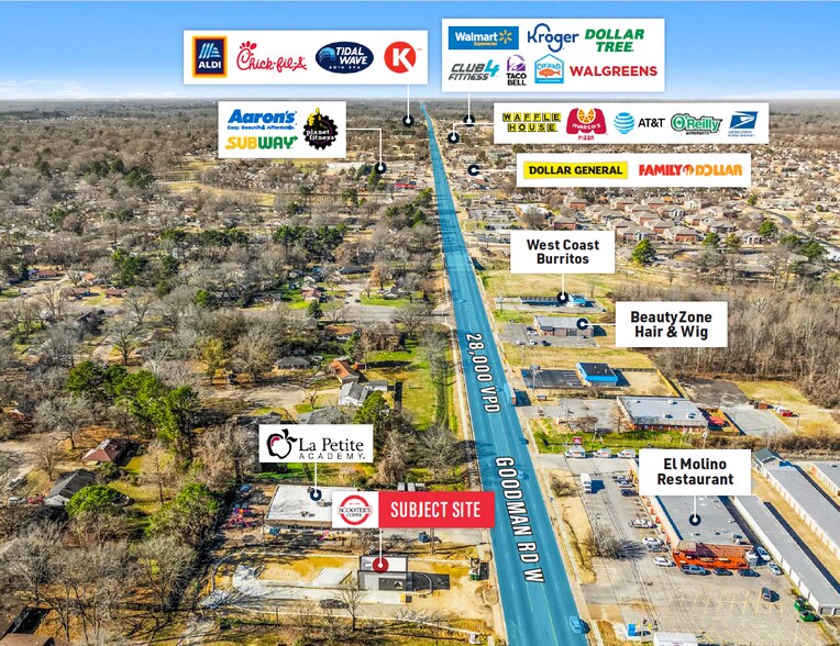 More Photos Of 2555 W Goodman Rd, Horn Lake Fast Food For Sale