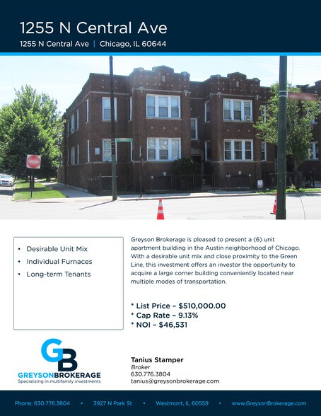 Primary Photo Of 1255 N Central Ave, Chicago Apartments For Sale