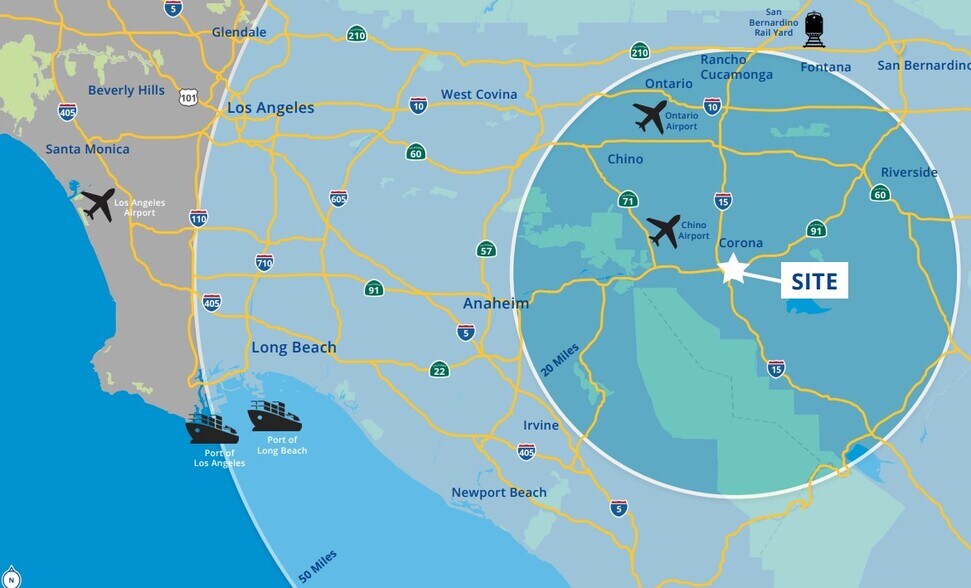 More Photos Of 1360 E 6th St, Corona Distribution For Lease