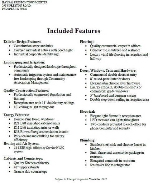 More Photos Of 291 S Preston Rd, Prosper Office For Lease
