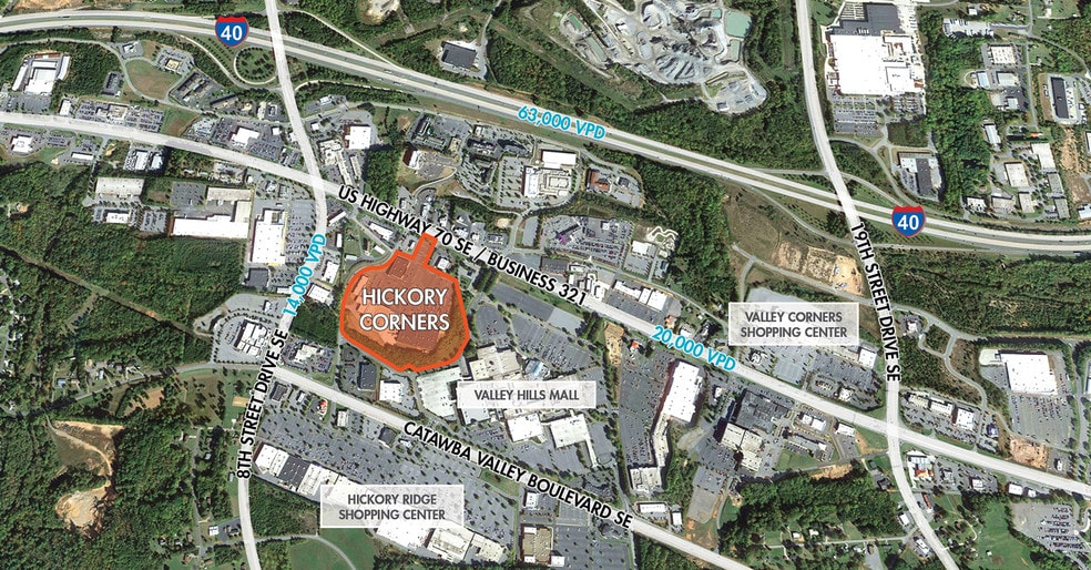 Primary Photo Of 1744-1842 US Highway 70 SE, Hickory General Retail For Lease