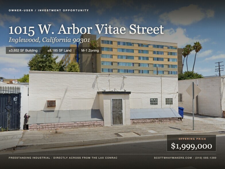 Primary Photo Of 1015 Arbor Vitae St, Inglewood Warehouse For Sale