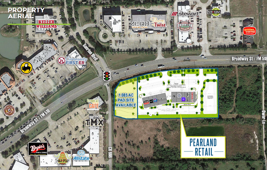 Primary Photo Of SEC Fm 518 & CR 666, Pearland Land For Lease