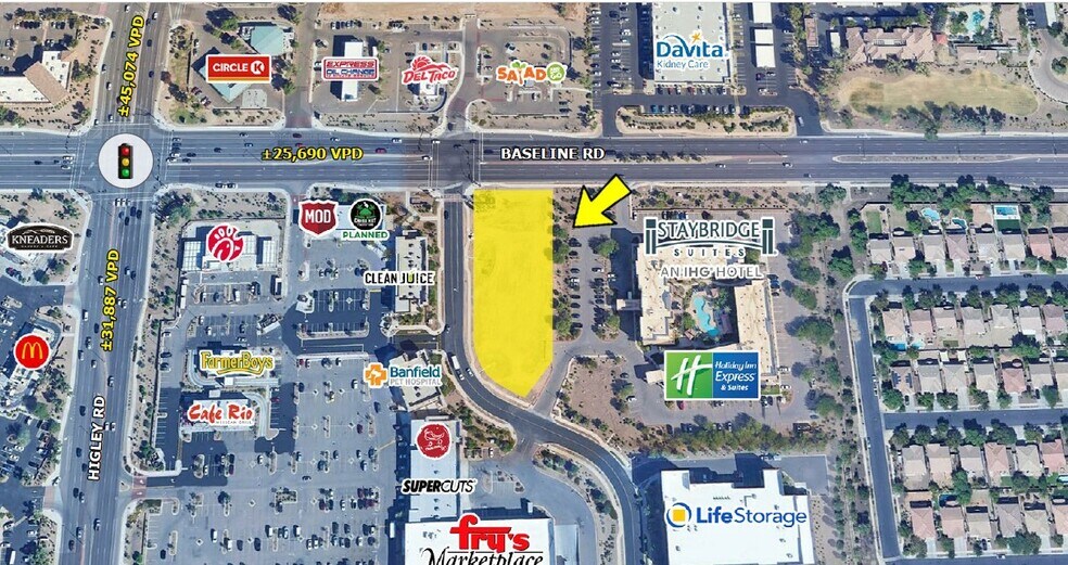 Primary Photo Of ESEC Higley Rd & Baseline Rd, Gilbert Land For Sale