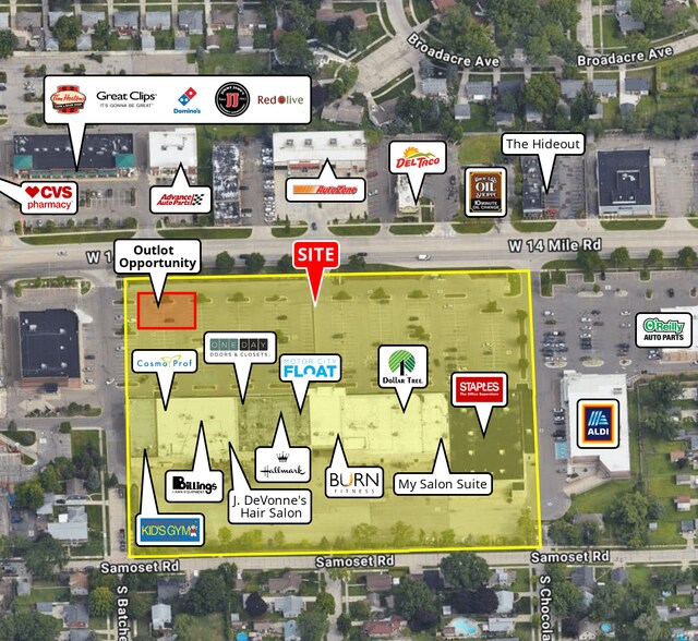 More Photos Of 1219 W 14 Mile Rd, Clawson Land For Lease