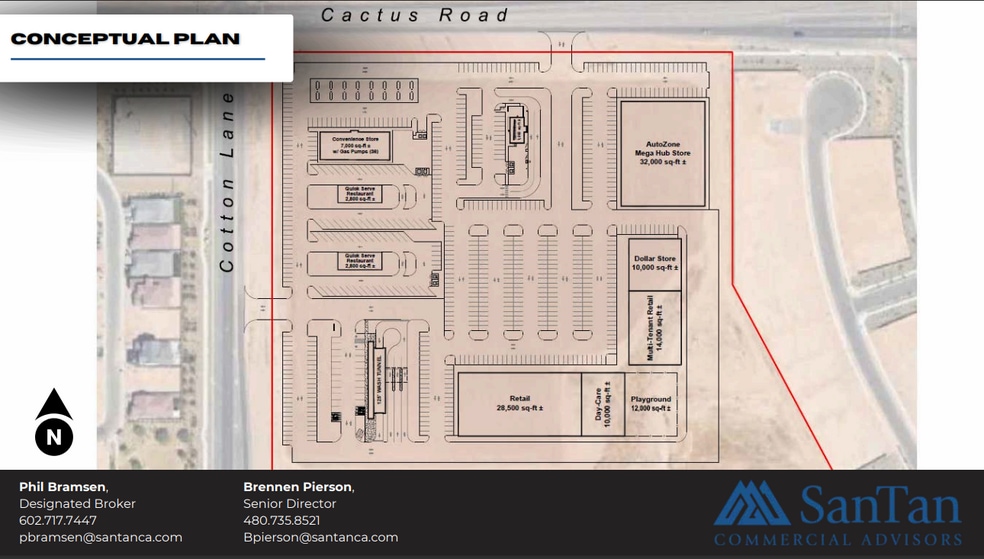 More Photos Of SEC Cactus Rd & Cotton Ln, Surprise General Retail For Lease