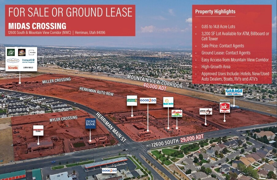 Primary Photo Of NWC Mountain View Corridor & 12600 South, Herriman Land For Sale